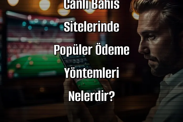 Canlı Bahis Sitelerinde Popüler Ödeme Yöntemleri Nelerdir?